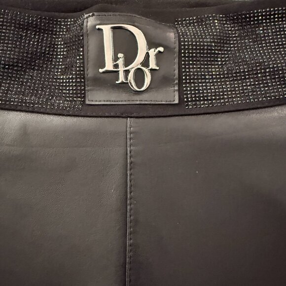 Black Lambskin Leather Leggings, Size M - Picture 5 of 5